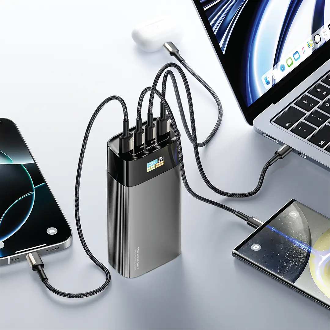 Powerology VoltEdge 40000mAh Power Bank - Gray
